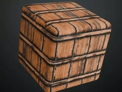  Weathered Medieval Barrel Wood with Iron Bands  Texture