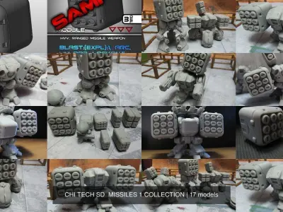 CHI TECH SD  MISSILES 1 COLLECTION 3D Model Pack