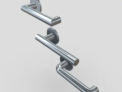 Door Handle Pack Low-poly 3D model