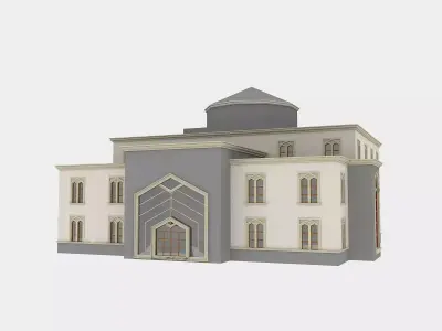 Modern Place Of Worship Low-poly 3D model