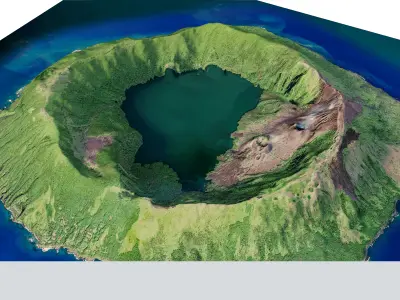 Tofua Island Full 3D model terrain 3D model