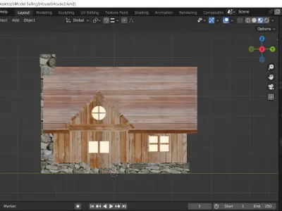 House Low-poly 3D model