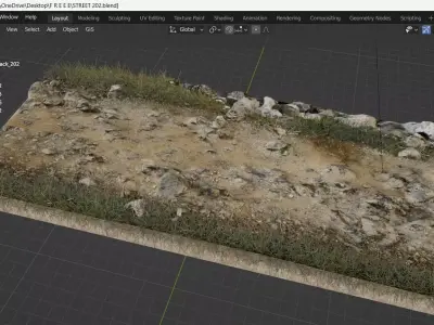 Off Road Track Low-poly 3D model