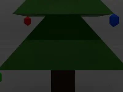 Christmas Xmas Tree No Lights No Gifts Low-poly 3D model