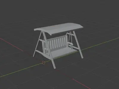 Low-poly swing chair Free low-poly 3D model