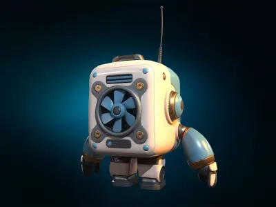 Cute Robot 3D model 6