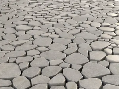 Paving tile concrete  Ngon n1 3D model