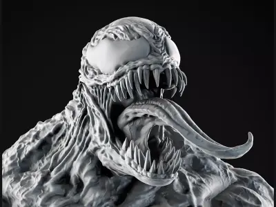 venom bust 3D print model