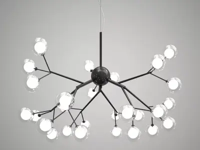 Fixture Flower Tree Branch Droplight 3D model