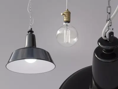 Industrial Pendant Lamp 3D model