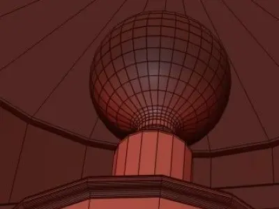 Blue Dogwood Table Lamp 3D model