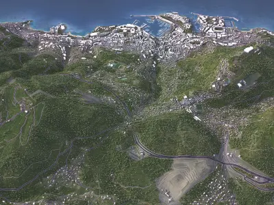 Monaco Low-poly 3D model