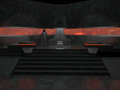 Darth Vaders Throne Room 1-12 scale Blackseries 3D print model