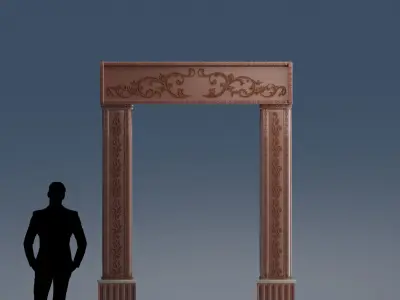Door Frame Low-poly 3D model