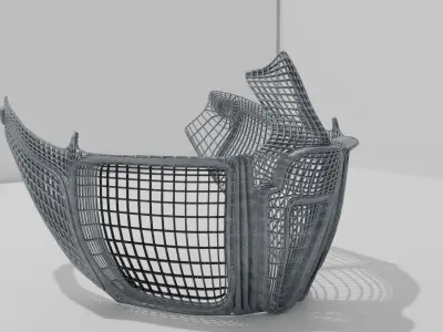 Scifi Mask Low-poly 3D model