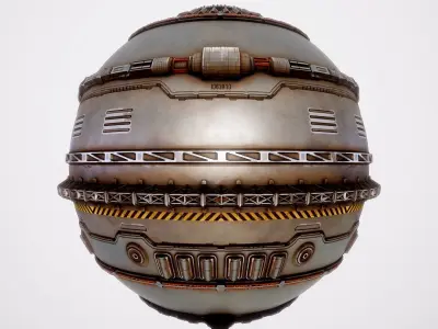 PBR Sci-Fi Texture Pack 03 Low-poly 3D model