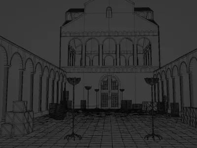 Monastery Court 3D model