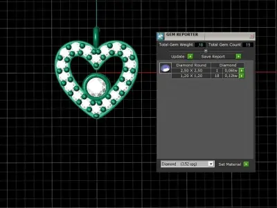  Collection Heart 9 Pendant 3D print model