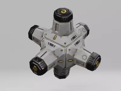Sci-Fi Bomb Low-poly 3D model