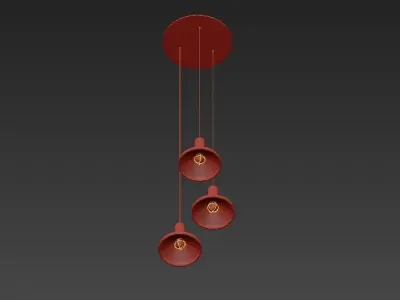 Bamboo Ceiling Light 3D model