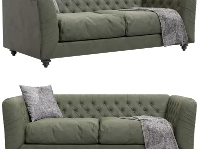 Hugo Chesterfield Sofa 3D model