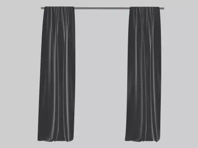 Black curtains 3D model