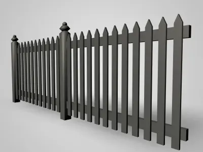 Wooden Fence 3D model order