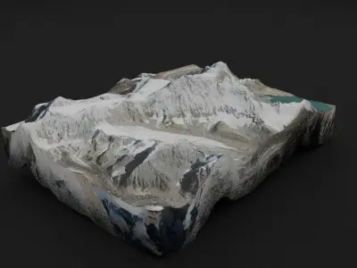 Shishapangma Low-poly 3D model