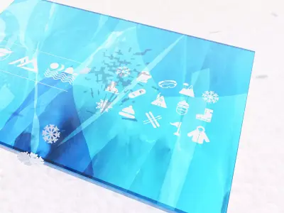 Cartoon Ski Resort 3D model