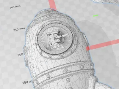 Bitcoin Rocket To The Moon 3D print model