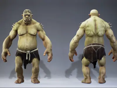 Ogre Cannibal Low-poly 3D model