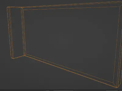 Restroom Sign Low Poly  Low-poly 3D model