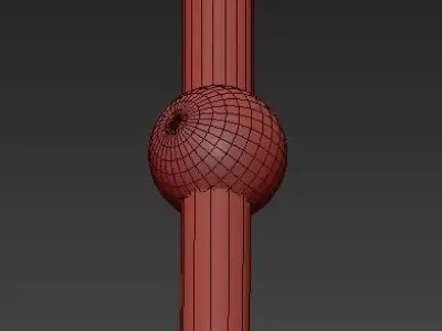 Globe Branching Glass Bubble Chandelier 3D model