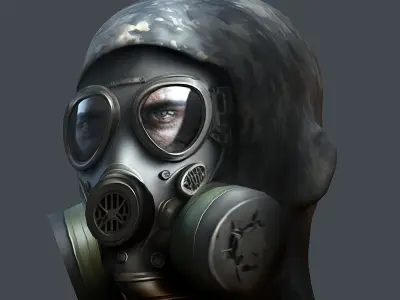 Helmet 3d model military combat Military scifi Low-poly 3D model Low-poly 3D model