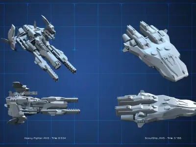 LOW - SPACE Vol06 Low-poly 3D model