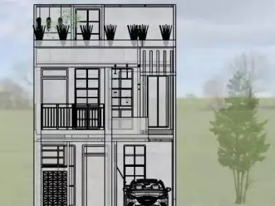 industrial house  3D model