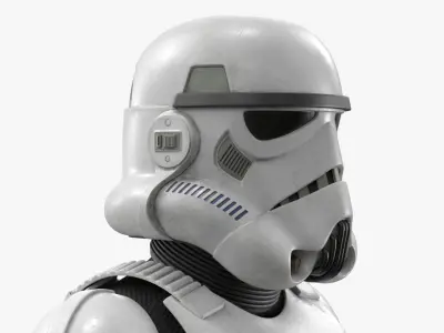  Star Wars Imperial Stormtrooper Holding Blaster Dirty Armor Stand Pose 