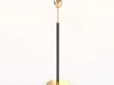 Tall Elegant Elliptical Crystal Floor Lamp 3D model