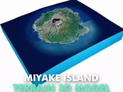 Miyake Island Japan 3D model
