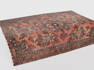 blanket old fabric er1 Low-poly 3D model