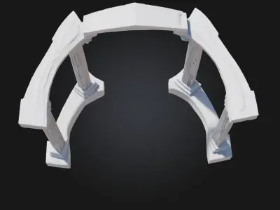 Ancient Pillars Archway  Gateway to a Lost Civilization 3D model
