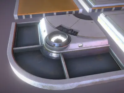 Sci Fi Ceiling Kit 1 Low-poly 3D model