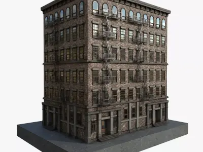  2-10 Old New york buildings Industrial 1930  3D model
