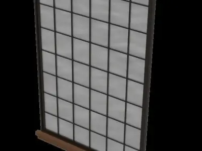 Architectural large arched window with sill 3D model