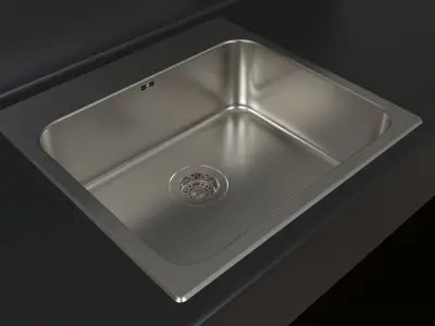 LANGUDDEN sink Ikea 56x53cm 3D model