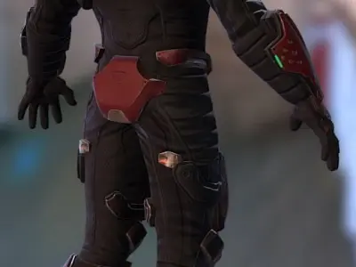  Sci Fi Male Soldier - Advanced Pack 3D model