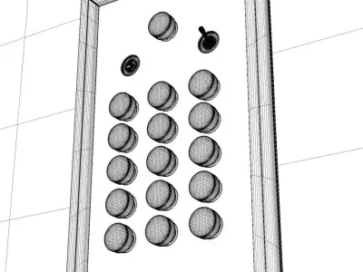 Vintage Elevator Control Panel 3D model