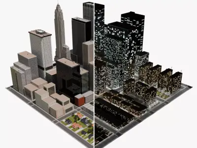 City M1 Low-poly 3D model