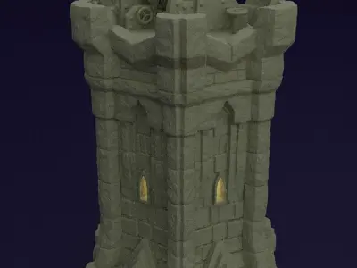 Dwarf Bombard Tower Tablotop Terrain 28 MM 3D print model