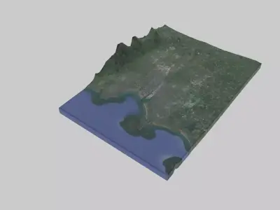 DUBLIN City Low-poly 3D model